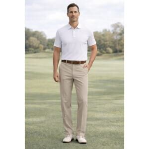 Izod Golf Extreme Function Khaki Pants 36x34 Performance Stretch Beige Office